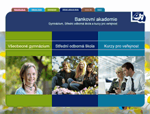 Tablet Screenshot of bankovniakademie.cz